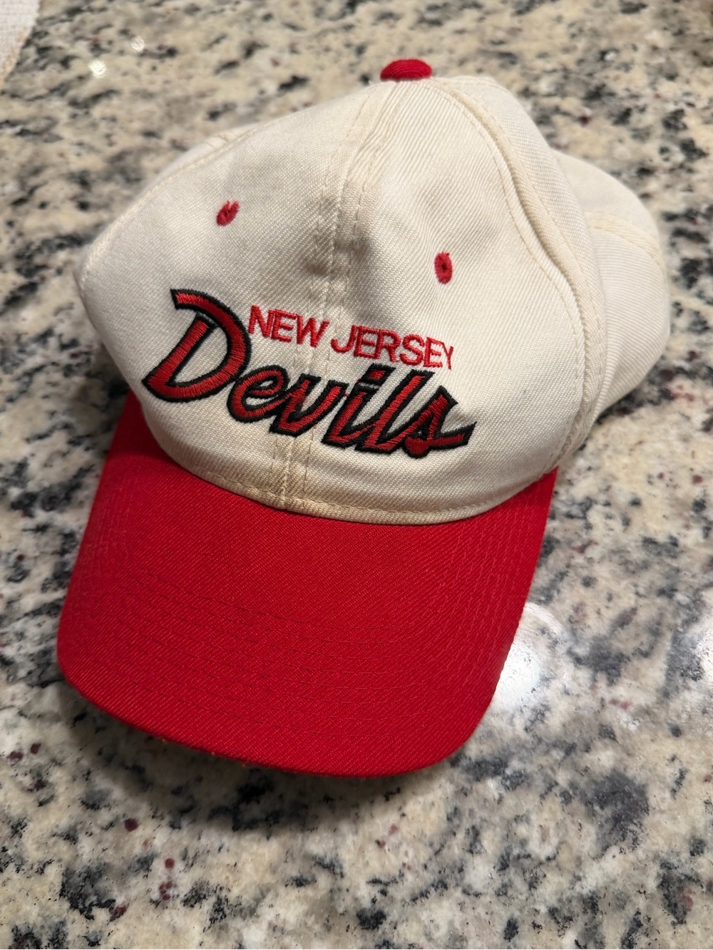 Vintage 90's New Jersey Devils NHL Snapback Hat